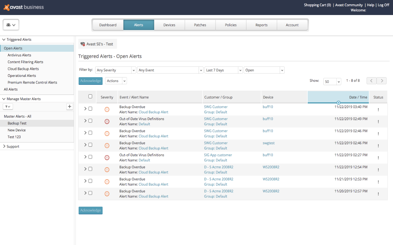 Stay on top of customer alerts.